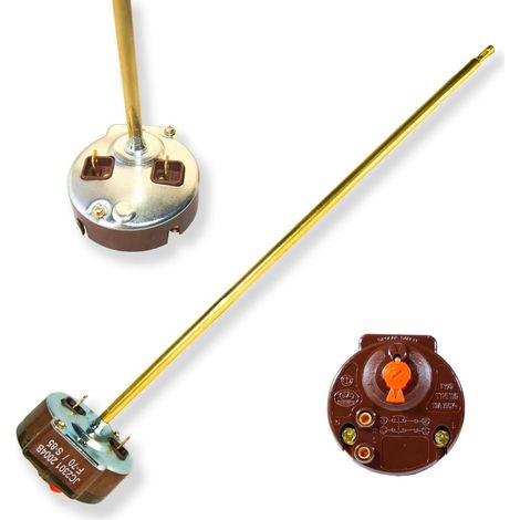 1 Thermostat à tige 270 mm réglable bipolaire sécurité manuelle pour chauffe-eau électrique et solaire (1/5)