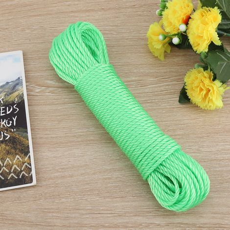 20 m langes Nylonseil, robuste Wäscheleine für Garten, Camping und Outdoor-Aktivitäten, grünes, vielseitiges Seil zum Trocknen und für Heimwerkerarbeiten. (1/5)
