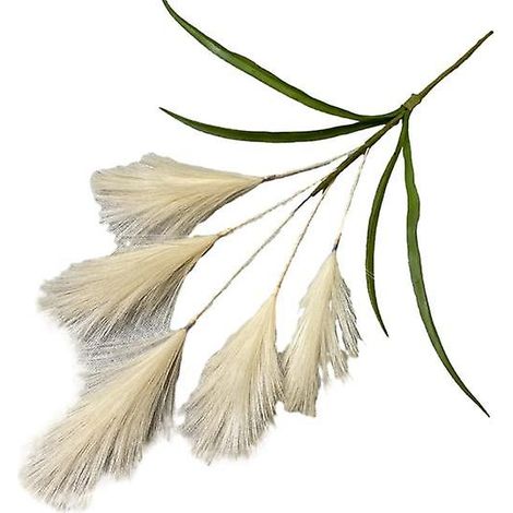 Fleurs artificielles de la pampa, style bohème, réalistes, inaltérables, duveteuses, pour la décoration de mariage et d'intérieur.Champagne (1/5)