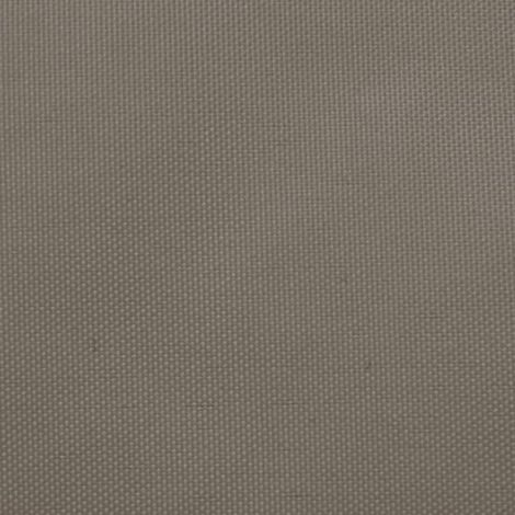 Voile d'ombrage parasol tissu oxford triangulaire 5 x 7 x 7 m taupe