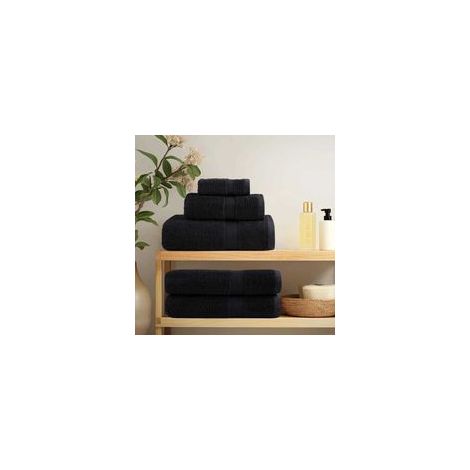 Gästeservietten, 2er-Set, schwarz, 15 x 21 cm, 550 g/m² - Crezuo