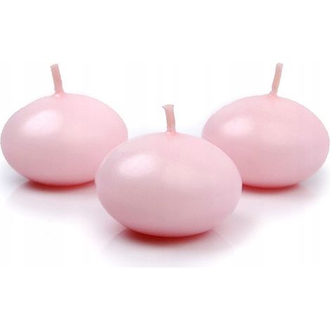 Vela flotante, mate, rosa, 4cm (1 paquete / 50 uds.) (1/5)