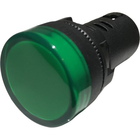 Voyant Led Vert 24vca-cc Pour Armoire électrique - étanche Ip67 - Perçage 22mm