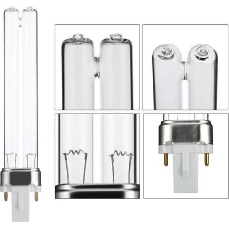 UV-Lampen – 9 W G23 – 2 Stück – Keimtötender Luftreiniger – Ersatz für Aquarien (1/5)