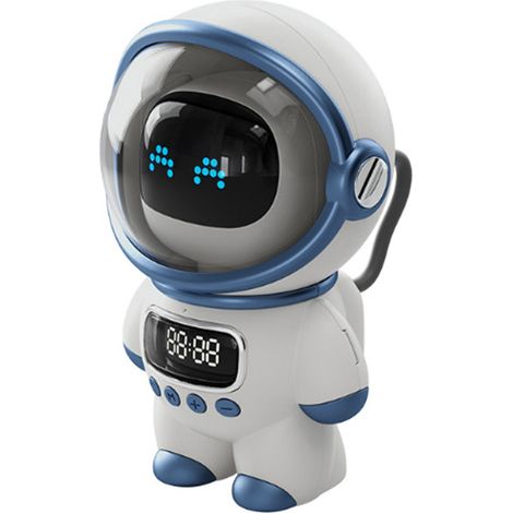 Enceinte Bluetooth intelligente Astronaute avec IA, réveil lumineux veilleuse, cadeau d'anniversaire blanc (1/5)