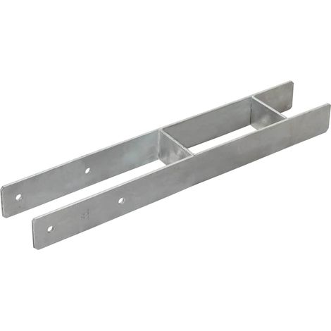 Picchetti per Recinzione 6 pz Argento 9x6x60 cm Acciaio Zincato (1/3)