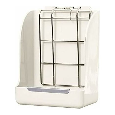 Mangeoire Foin Lapin Ratelier Foin Gamelle Lapin Gamelle Lapin Blanc Mangeoire Mangeoire à Herbe Bols à Nourriture pour Petits Animaux tel Que Lapins Chinchilla Hamster Cochon d'Inde (1/5)