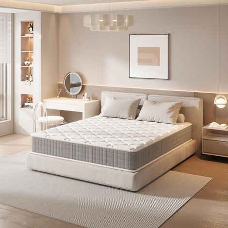 STANEW Materasso Singolo 160x190, Altezza 30CM, Materasso 80x190 a Memoria in schiuma, Rigidità media, Supporto Perfetto, Alleviamento Punti di Pressione, Grigio (1/5)