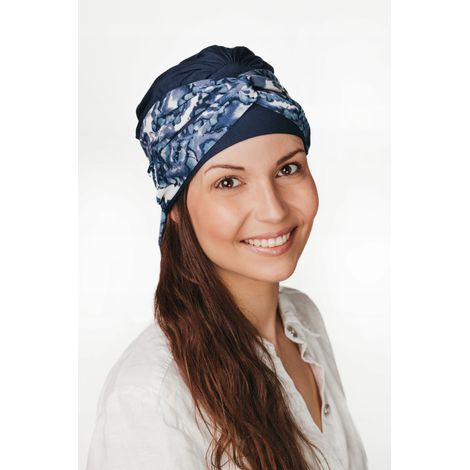 Turbante de primavera para mujer Lena 20-444, pañuelo suave, también para después de la quimioterapia. (1/5)