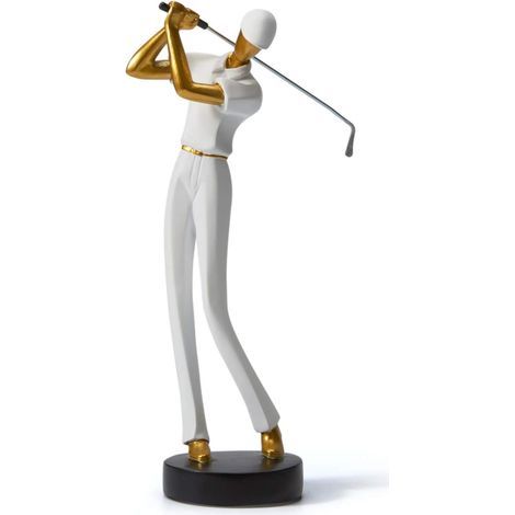 Amoy-Art golfer statue, golf sculpture, modern decoration (1/4)
