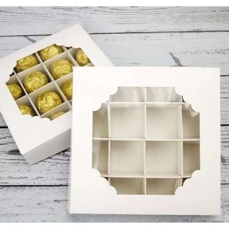 Boîte cadeau transparente blanche, boîte de présentation pour coffret cadeau, boîte de conservation alimentaire Z0002 (1/5)
