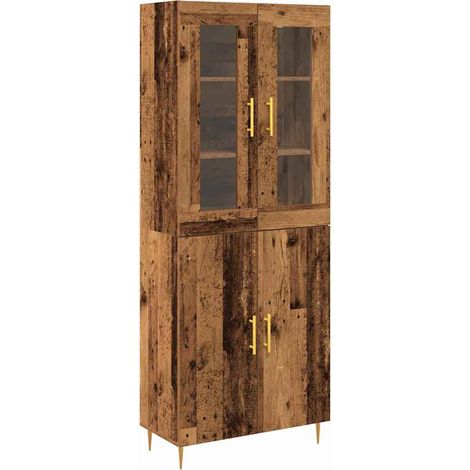2 pcs Armoires Hauts de rangement - Armoires De Chambre Bois ancien Bois d'ingénierie fr6761 - Maison La Vie (1/5)