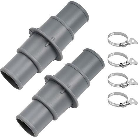 2 Pack Pool Hose Coupling Connector Adapter - Compatible with 1.25" and 1/2" Suction Hose Fittings, Suitable for Pool Vacuum Cleaners, Cleaners or Hoses (1/5)