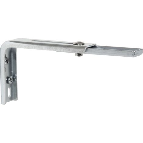 Lot de 2 équerres réglables déport entre 10 et 16,5cm - Galvanisées