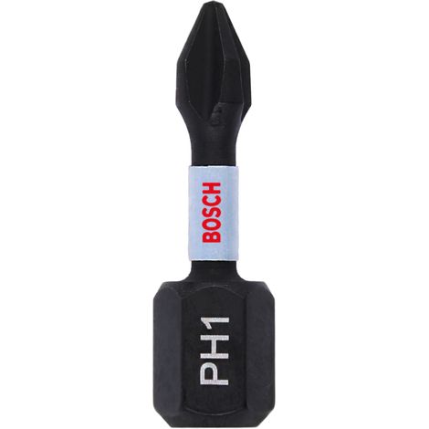 Bosch Professional 2 puntas de atornillar Impact Control PH1, 25 mm, vástago hexagonal, Pick and Click, accesorios de taladro de impacto (1/3)