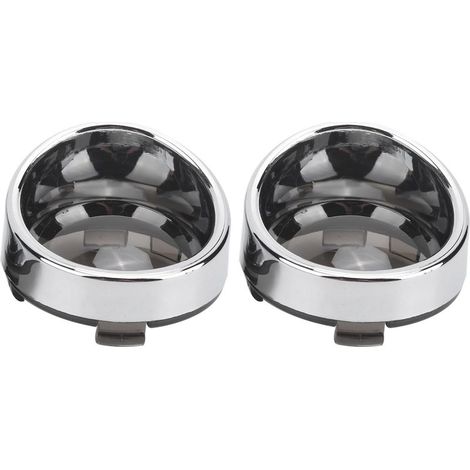 2 caches de clignotants de moto, étuis de protection, transmission lumineuse élevée, gris argenté (1/5)