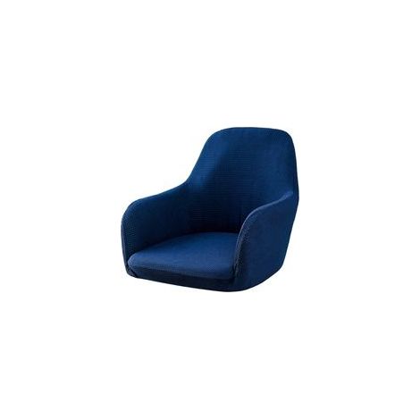 Housse de chaise extensible marine – Lavable en machine – Convient pour dossiers 40-45 cm – Installation rapide en 1 minute (1/5)
