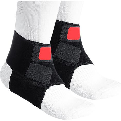 Support Cheville - Brace Élastique En Nylon Respirant Réglable Ouvert Talon - Pour Activités Sportives Et Rééducation - 2 Pièces (1/5)