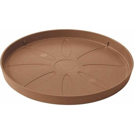 Piatto per Vaso Deroma Origen Terracotta Gres Rotondo Ø 70 cm (1/3)