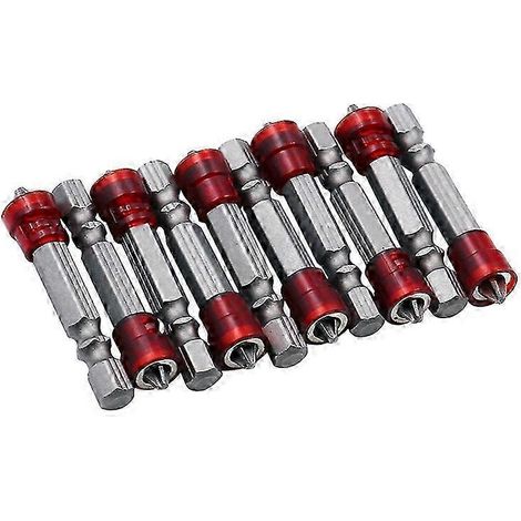 10 embouts de tournevis magnétiques cruciformes PH2, tige hexagonale 1/4 pouce