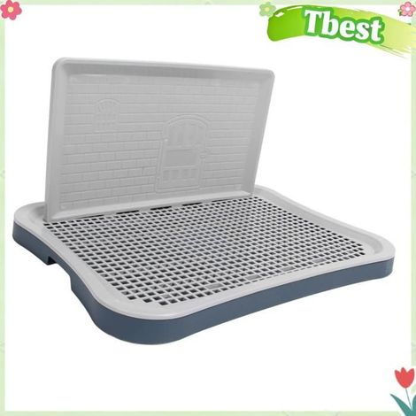 Tbest plateau de pot pour chien Toilettes De Dressage Pour Chiens Tapis De Propreté Amovible En Pour animalerie Bleu foncé (1/5)