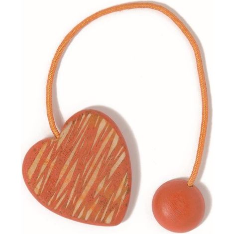 VOILA' - CALAMITA PER TENDE CUORE CORDAE LEGNO 20CM COLORE ARANCIO