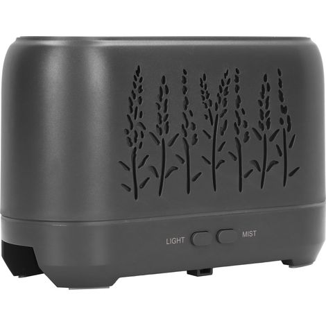 200-ml-Aroma-Diffusor, Luftbefeuchter mit Hohlflamme, Stimmungslampe mit Flamme, USB-Anschluss, Schwarz (1/5)