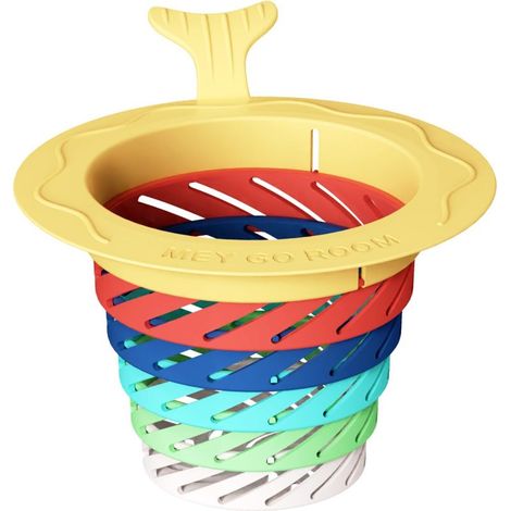 Filtre de drainage pliable pour evier passoire arc en ciel anti obstruction pour cuisine retention des residus alimentaires (1/4)