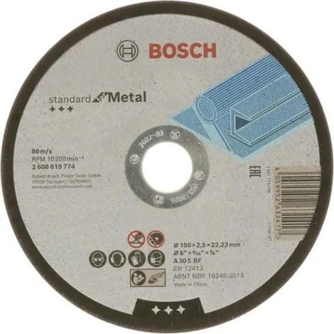 Bosch Standard per Metallo disco da taglio 150 mm argento