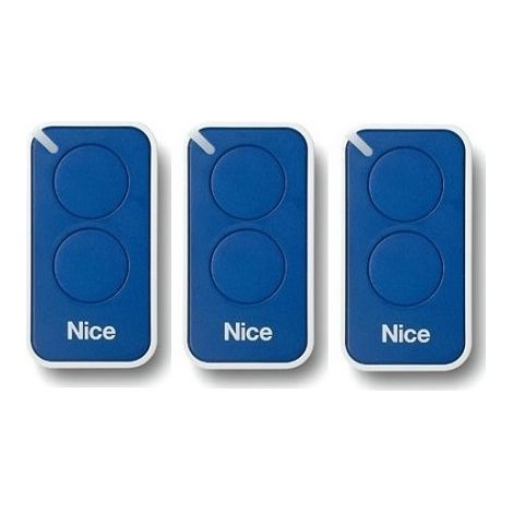Lot de 3 télécommandes nice inti2 bleu - émetteur à code tournant era inti 2 - 433.92 mhz (1/5)