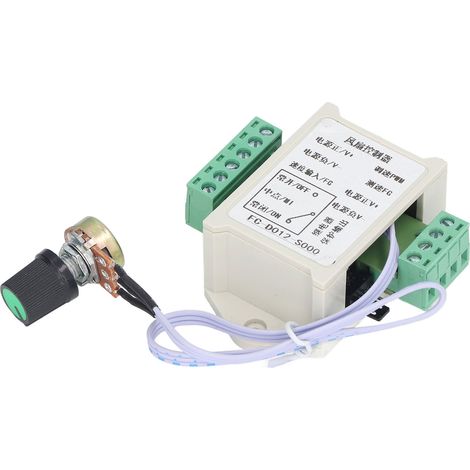 Contrôleur de vitesse de ventilateur 4 vitesses, prise de régulation pour ventilation et dissipation thermique, refroidissement industriel FC-D012-S000 (12V) (1/5)