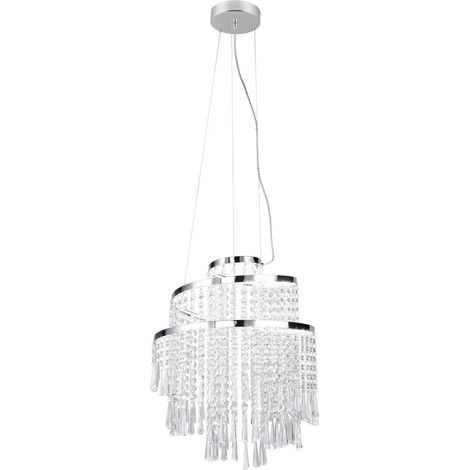 Suspension cristaux glamour chrome Ø38 LED 30W RL (1/5)