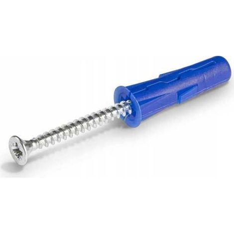 Bouchon Universel - 8x32 mm - Vis 4,5x35 mm - Pour Béton Brique Plâtre - Lot de 100 Pièces