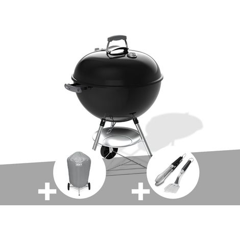 Barbecue à charbon Original Kettle 57 cm + Housse + Kit ustensiles Premium 2 pièces - Weber