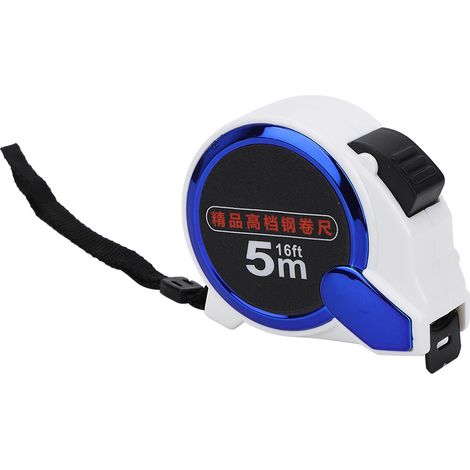 Ruban à mesurer télescopique en acier 5m x 19mm, outil de mesure portable haute précision pour menuiserie, coque en PC, mètre à ruban rétractable professionnel. (1/5)