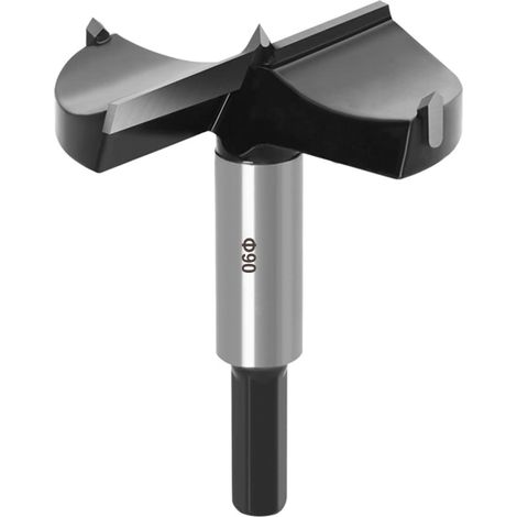 1pc Mèches Bois Forstner, 90mm Fraise Bois foret bois Carbure, Foret de scie-cloche Pour Faconner Trou Travail du Bois, L'installation de Portes Sphériques Bois, Tiroirs, Plastique (1/5)