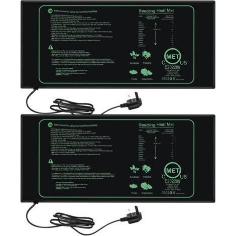 Lot de 2 tapis chauffants efficaces pour plantes hydroponiques - Idéal pour la germination des plantes et le démarrage des graines (1/5)