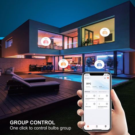 Ampoule connectée Alexa, compatible avec les graffitis, contrôlée par l'application vocale Google Home et le Wi-Fi. (1/4)