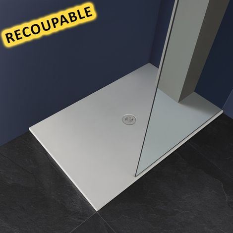 Receveur de douche céramique recoupable blanc coton 140x90 - CRISTINA ONDYNA SOL14090CT (1/2)