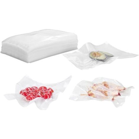 Set of 100 food vacuum bags 15cm x 25cm – Tear-resistant – Compatible with all vacuum sealers – Optimal conservation (1/4)