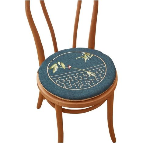 Galette de Chaise Ronde 35cm/40cm/45cm Coussin pour Chaises de Cuisine Lavable Galette de Chaise DéHoussable Coussin pour Chaise de Salle à Manger(3,16inch/40cm) (1/4)