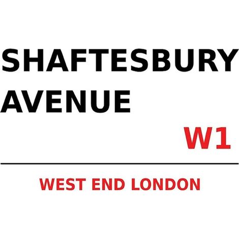 Panneau en bois 30x40 cm, Londres West End, Shaftesbury Avenue W1 (1/3)
