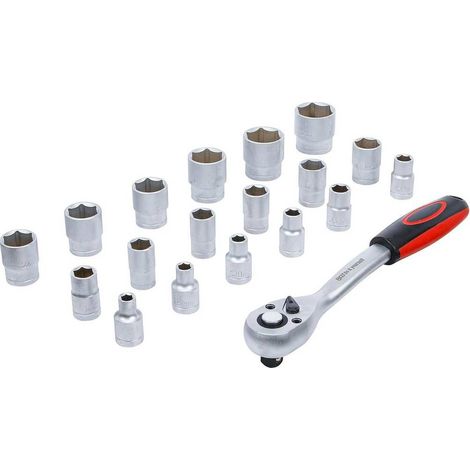 Coffret de Douilles 12,5 mm (1/) 8-32 mm - 19 pcs - Acier Résistant et Pratique, Pro - D-Work (1/5)