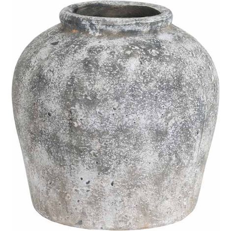 Aged Vase - Ceramic - L29 x W29 x H30 cm - Stone