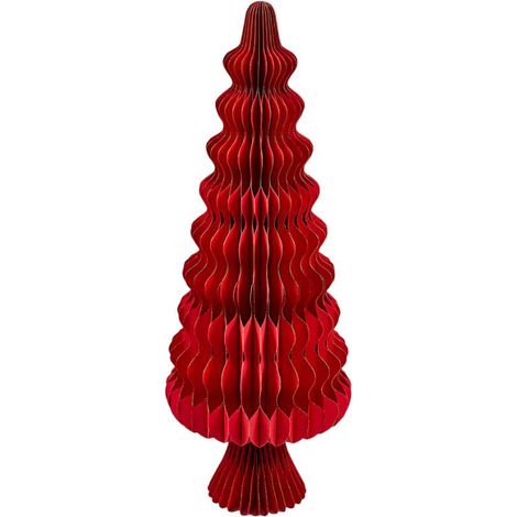 Statuetta Pino color rosso scuro per decorazioni natalizie -Modello 2 (1/2)