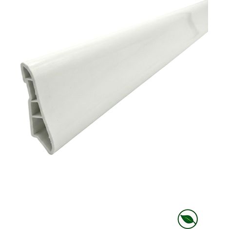 Lot de 10 Plinthes PVC blanc 2500 x 60 x 15 mm