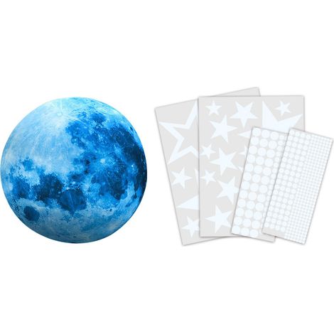 Étoiles Et Lune Phosphorescentes - Décalcomanies Murales Pour Plafond - Pour Chambre D Enfant - Auto-Adhésives - Lot De 100 Pièces (1/5)