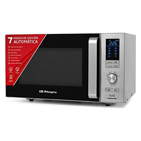 Orbegozo MIG 2528 CO - Microonde grill e convezione, 25 l, 6 livelli di potenza, display digitale LED, 7 menu preimpostati, timer, programma scongelamento, 900-1950 W (1/4)