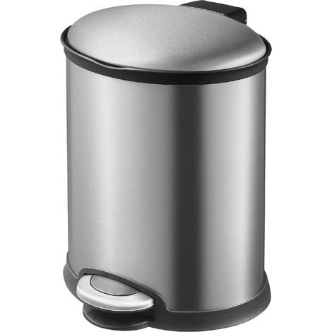 Primaster Treteimer Ellipse 5,5 l Edelstahl Badeimer Kosmetikeimer Abfalleimer (1/3)