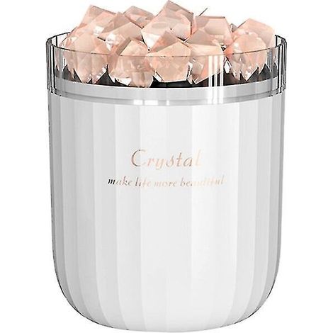 Humidificateur portable USB en pierre de sel cristalline, diffuseur d'huiles essentielles, idéal pour la maison, la voiture ou le bureau. Purificateur d'air, vaporisateur, diffuseur en cristal blanc. (1/4)